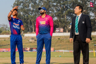 यूएईविरुद्ध टस जितेर नेपालले रोज्यो ब्याटिङ