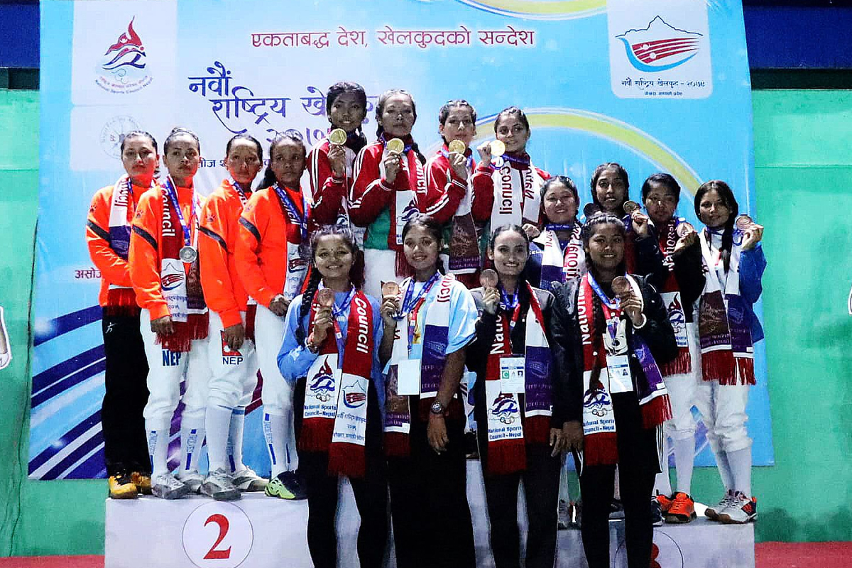 फेन्सिङ्‌मा दुई स्वर्ण जितेपछि बागमती पदक तालिकाको शीर्षस्थानमा