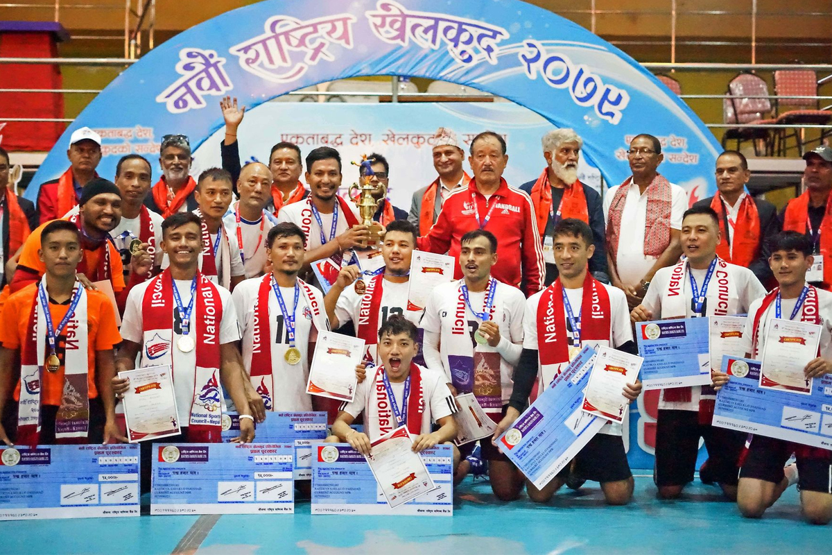 पुरुष ह्याण्डबलमा गण्डकीलाई पहिलो स्वर्ण, महिलातर्फ आर्मीले जित्यो स्वर्ण