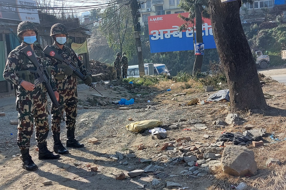 सभामुखलाई कालो झण्डा देखाउँदा धुलिखेलमा सेना परिचालन !